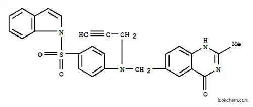 2-メチル-6-[[[4-[(1H-インドール-1-イル)スルホニル]フェニル](2-プロピニル)アミノ]メチル]キナゾリン-4(1H)-オン