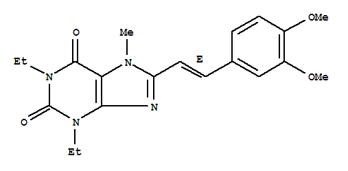 Istradefylline;KW-6002;(E)-8-(3,4-dimethoxystyryl)-1,3-diethyl-7-methyl-1H-purine-2,6(3H,7H)-dione