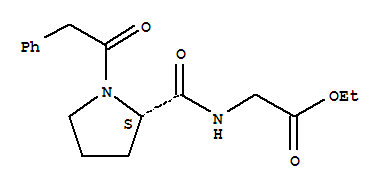 ethyl2-[[(2S)-1-(2-phenylacetyl)pyrrolidine-2-carbonyl]amino]acetate