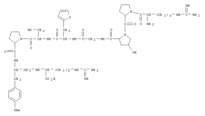 (Hyp3,β-(2-thienyl)-Ala5,Tyr(Me)8-psi(CH2NH)Arg9)-Bradykinin