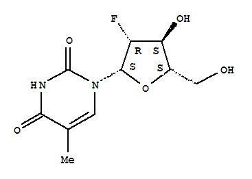Clevudine;1-(2-deoxy-2-fluoro-β-L-arabinofuranosyl)-5-methyl-2,4(1H,3H)-pyrimidinedione
