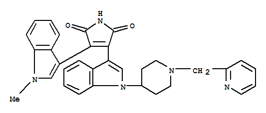 Enzastaurin(LY317615);3-(1-methyl-1H-indol-3-yl)-4-(1-(1-(pyridin-2-ylmethyl)piperidin-4-yl)-1H-indol-3-yl)-1H-pyrrole-2,5-dione