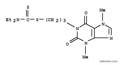 카르바모디티오산, 디에틸-, 3-(2,3,6,7-테트라히드로-3,7-디메틸-2,6-디옥소-1H-퓨린-1-일)프로필 에스테르
