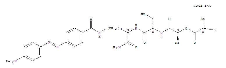 N-Acetyl-L-α-aspartyl-L-α-glutamyl-N-[2-[(5-sulfo-1-naphthalenyl)amino]ethyl]-L-asparaginyl-L-α-glutamyl-L-α-glutamyl-(2S)-2-aminobutanoyl-(2S)-2-hydroxypropanoyl-L-seryl-N6-[4-[2-[4-(dimethylamin