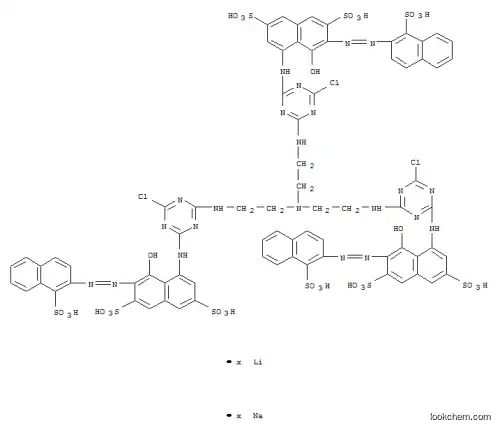 2,7- 나프탈렌 디설 폰산, 4,4,4- 니트릴로 트리스 2,1- 에탄 디일이 미노 (6- 클로로 -1,3,5- 트리 아진 -4,2- 디일) 이미 노트리스 5- 하이드 록시 -6- (1- 설포 -2- 나프 탈 레닐) 아조-, 리튬 나트륨 염