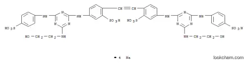 2,2′-(1,2-エテンジイル)ビス[5-[[4-[(2-ヒドロキシエチル)アミノ]-6-[(4-ソジオスルホフェニル)アミノ]-1,3,5-トリアジン-2-イル]アミノ]ベンゼンスルホン酸ナトリウム]