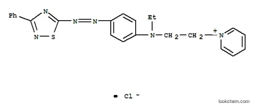 1-[2-[エチル[4-[(3-フェニル-1,2,4-チアジアゾール-5-イル)アゾ]フェニル]アミノ]エチル]ピリジニウム?クロリド