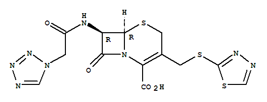 (6r,7r)-8-oxo-7-[(1h-tetrazol-1-ylacetyl)amino]-3-[(1,3,4-thiadiazol-2-ylthio)methyl]-5-thia-1-azabicyclo[4.2.0]oct-2-ene-2-carboxylicacid