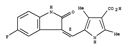 (Z)-5-((5-Fluoro-2-oxoindolin-3-ylidene)methyl)-2,4-dimethyl-1H-pyrrole-3-carboxylicacid