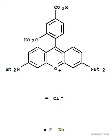 크산틸륨, 9-(2,4-디카르복시페닐)-3,6-비스(디에틸아미노)-, 염화물, 이나트륨염