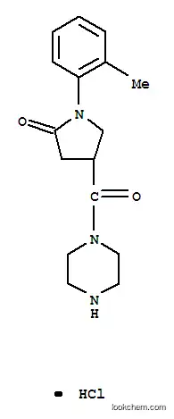 피페 라진, 1-((1- (2- 메틸페닐) -5- 옥소 -3- 피 롤리 디닐) 카르 보닐)-, 염산염, 수화물 (1 : 1 : 1)