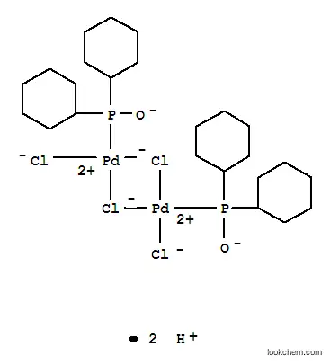 DIHYDROGEN DI-MU-클로로디클로로비스(DICYCLOHEXYLPHOPHINITO-KP)디팔라데이트(2-)
