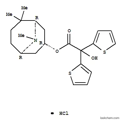 2-티오펜아세트산, 알파-히드록시-알파-2-티에닐-, (1R,3R,5R)-6,6-트리메틸-9-아자비시클로(9)논-3.3.1-일 에스테르, 염산염, rel -