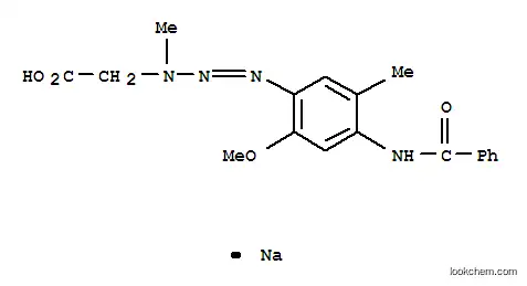 [3-[4-(ベンゾイルアミノ)-2-メトキシ-5-メチルフェニル]-1-メチル-2-トリアゼノ]酢酸ナトリウム