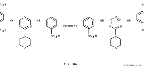 2,2′-[1,2-エテンジイルビス[(3-ソジオスルホ-4,1-フェニレン)イミノ[6-(4-モルホリニル)-1,3,5-トリアジン-4,2-ジイル]イミノ]]ビス(1,4-ベンゼンジスルホン酸ジナトリウム)