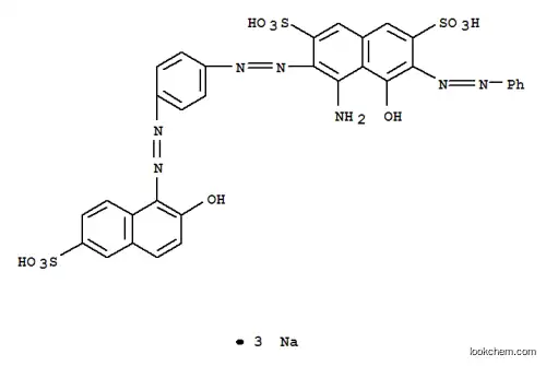 4-アミノ-5-ヒドロキシ-3-[[4-[(2-ヒドロキシ-6-スルホ-1-ナフタレニル)アゾ]フェニル]アゾ]-6-(フェニルアゾ)-2,7-ナフタレンジスルホン酸トリナトリウム