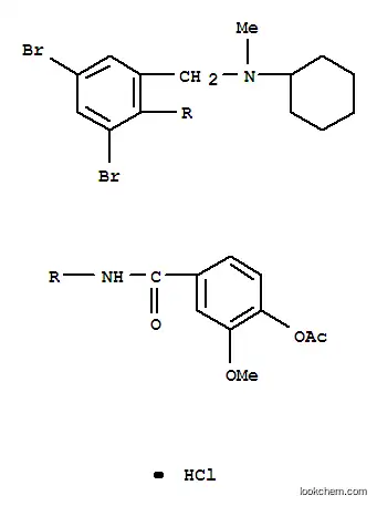 4-[N-[2,4-디브로모-6-[(시클로헥실메틸아미노)메틸]페닐]카르바모일]-3-메톡시페닐 아세테이트 모노히드로클로라이드