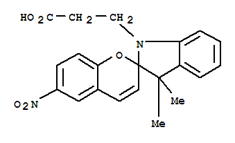 1-(beta-carboxyethyl)-3,3-dimethyl-6'-nitrospiro(indoline-2,2'-2H-benzopyran)