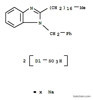 1-벤질-2-헵타데실-1H-벤즈이미다졸, 디설포 유도체, 나트륨염