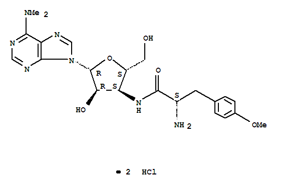 Puromycin2HCl;3'-[[(2S)-2-amino-3-(4-methoxyphenyl)-1-oxopropyl]amino]-3'-deoxy-N,N-dimethyl-adenosine,hydrochloride(1:2)