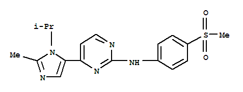 AZD5438;4-(1-isopropyl-2-methyl-1H-imidazol-5-yl)-N-(4-(methylsulfonyl)phenyl)pyrimidin-2-amine