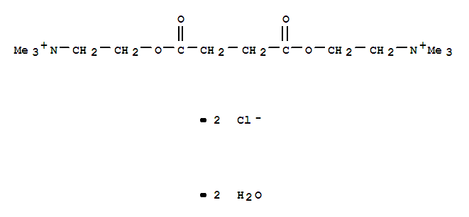 SuccinylcholineChlorideDihydrate;SuxamethoniumChlorideDihydrate;Ethanaminium,2,2-[(1,4-dioxo-1,4-butanediyl)bis(oxy)]bis[N,N,N-trimethyl-,chloride,hydrate(1:2:2)
