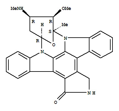 Staurosporine;CGP41251;9,13-Epoxy-1H,9H-diindolo[1,2,3-gh:3',2',1'-lm]pyrrolo[3,4-j][1,7]benzodiazonin-1-one,2,3,10,11,12,13-hexahydro-10-methoxy-9-methyl-11-(methylamino)-,[9S-(9α,10β,11β,13α)]-