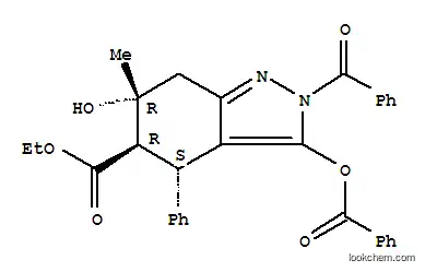 2H-인다졸-5-카르복실산, 4,5,6,7-테트라히드로-, 2-벤조일-3-(벤조일옥시)-6-히드록시-6-메틸-4-페닐-, 에틸 에스테르, (4- 알파,5-베타,6-알파)-