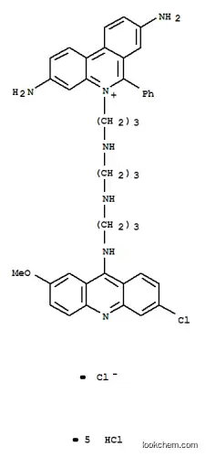 3,8-ジアミノ-5-[3-[[3-[[3-[(6-クロロ-2-メトキシ-9-アクリジニル)アミノ]プロピル]アミノ]プロピル]アミノ]プロピル]-6-フェニルフェナントリジン-5-イウム?クロリド?5塩酸塩