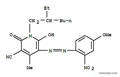 3-シアノ-1-(2-エチルヘキシル)-6-ヒドロキシ-4-メチル-5-(4-メトキシ-2-ニトロフェニルアゾ)-2-ピリドン