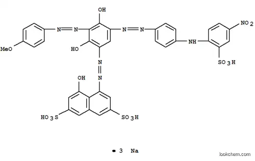 4-[2,4-ジヒドロキシ-3-(4-メトキシフェニルアゾ)-5-[4-[4-ニトロ-2-(ソジオスルホ)フェニルアミノ]フェニルアゾ]フェニルアゾ]-5-ヒドロキシ-2,7-ナフタレンジスルホン酸ジナトリウム