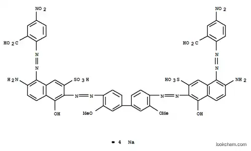 2,2′-[3,3′-ジメトキシ-1,1′-ビフェニル-4,4′-ジイルビス[アゾ[2-アミノ-5-ヒドロキシ-7-(ソジオスルホ)-6,1-ナフタレンジイル]アゾ]]ビス(5-ニトロ安息香酸)ジナトリウム