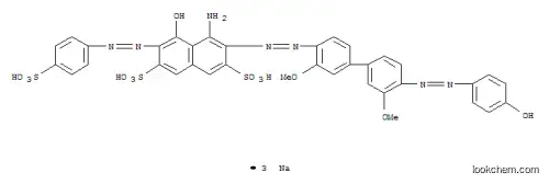 1-アミノ-2-[4′-(4-ヒドロキシフェニルアゾ)-3,3′-ジメトキシ-1,1′-ビフェニル-4-イルアゾ]-8-ヒドロキシ-7-(4-ソジオスルホフェニルアゾ)-3,6-ナフタレンジスルホン酸ジナトリウム