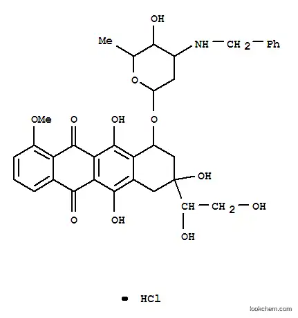 5,12-나프타센디온, 7,8,9,10-테트라히드로-8-(1,2-디히드록시에틸)-1-메톡시-10-((2,3,6-트리데옥시-3-((페닐메틸)아미노) )-알파-L-릭소-헥소피르 아노실)옥시)-6,8,11-트리히드록시-, 염산염, (8S-시스)-