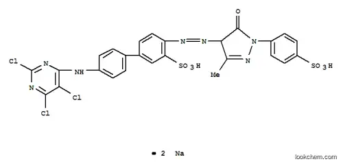 4-[[[4,5-ジヒドロ-3-メチル-5-オキソ-1-(4-スルホフェニル)-1H-ピラゾール]-4-イル]アゾ]-4′-[(2,5,6-トリクロロ-4-ピリミジニル)アミノ]-1,1′-ビフェニル-3-スルホン酸ジナトリウム