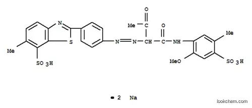 2-[4-[1-[2-メトキシ-5-メチル-4-(ソジオスルホ)フェニルアミノカルボニル]-2-オキソプロピルアゾ]フェニル]-6-メチル-7-ベンゾチアゾールスルホン酸ナトリウム