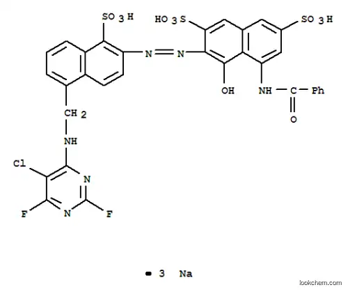 5′-ベンゾイルアミノ-5-(5-クロロ-2,6-ジフルオロ-4-ピリミジニルアミノメチル)-4′-ヒドロキシ-(2,3′-アゾビスナフタレン)-1,2′,7′-トリスルホン酸三ナトリウム