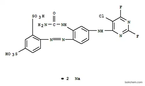 4-[[2-[(アミノカルボニル)アミノ]-4-[(5-クロロ-2,6-ジフルオロ-4-ピリミジニル)アミノ]フェニル]アゾ]-1,3-ベンゼンジスルホン酸二ナトリウム