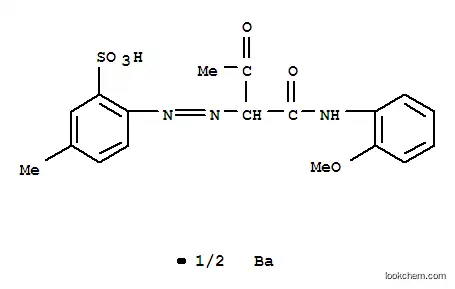 벤젠 술폰산, 2-1- (2- 메 톡시 페닐) 아미노 카르 보닐 -2- 옥소 프로필 아조 -5- 메틸-, 바륨 염 (2 : 1)