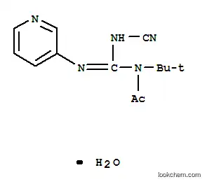 아세트아미드, N-tert-부틸-N-(1-시아노-2-(3-피리딜)아미디노)-, 수화물