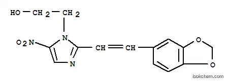 2-[2-(1,3-ベンゾジオキソール-5-イル)エテニル]-5-ニトロ-1H-イミダゾール-1-エタノール