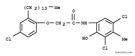 2-(4-クロロ-2-テトラデシルフェノキシ)-N-(3,5-ジクロロ-2-ヒドロキシ-4-メチルフェニル)アセトアミド