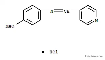 벤젠아민, 4-메톡시-N-(4-피리디닐메틸렌)-, 일염산염