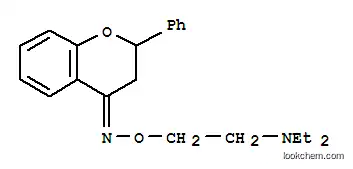 4H-1-벤조피란-4-온, 2,3-디히드로-2-페닐-, O-(2-(디에틸아미노)에틸)옥심