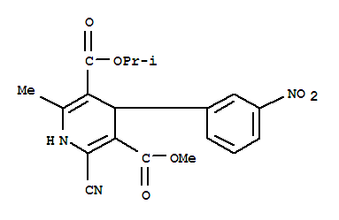 Nilvadipine;ARC029;FR34235;5-isopropyl3-methyl2-cyano-6-methyl-4-(3-nitrophenyl)-1,4-dihydropyridine-3,5-dicarboxylate