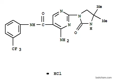 4-アミノ-2-(4,4-ジメチル-2-オキソイミダゾリジン-1-イル)-N-[3-(トリフルオロメチル)フェニル]-5-ピリミジンカルボアミド?塩酸塩