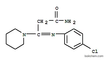 1-피페리딘프로판아미드, 베타-((4-클로로페닐)이미노)-