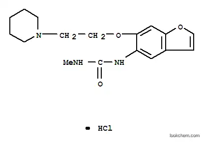 요소, 1- (6- (2- 피 페리 디노에 톡시) -5- 벤조 푸라 닐) -3- 메틸, 염산염 e