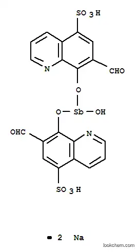 디나트륨: 안티몬: 7-포르밀-8-하이드록시-퀴놀린-5-설폰산: 7-포르밀-8-하이드록시-퀴놀린-5-설폰산: 수산화물