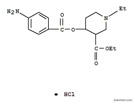 3-카베톡시-1-에틸-4-피페리딜 p-아미노벤조에이트 염산염